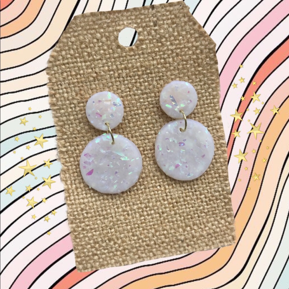 Opalescent Clay Earrings!!